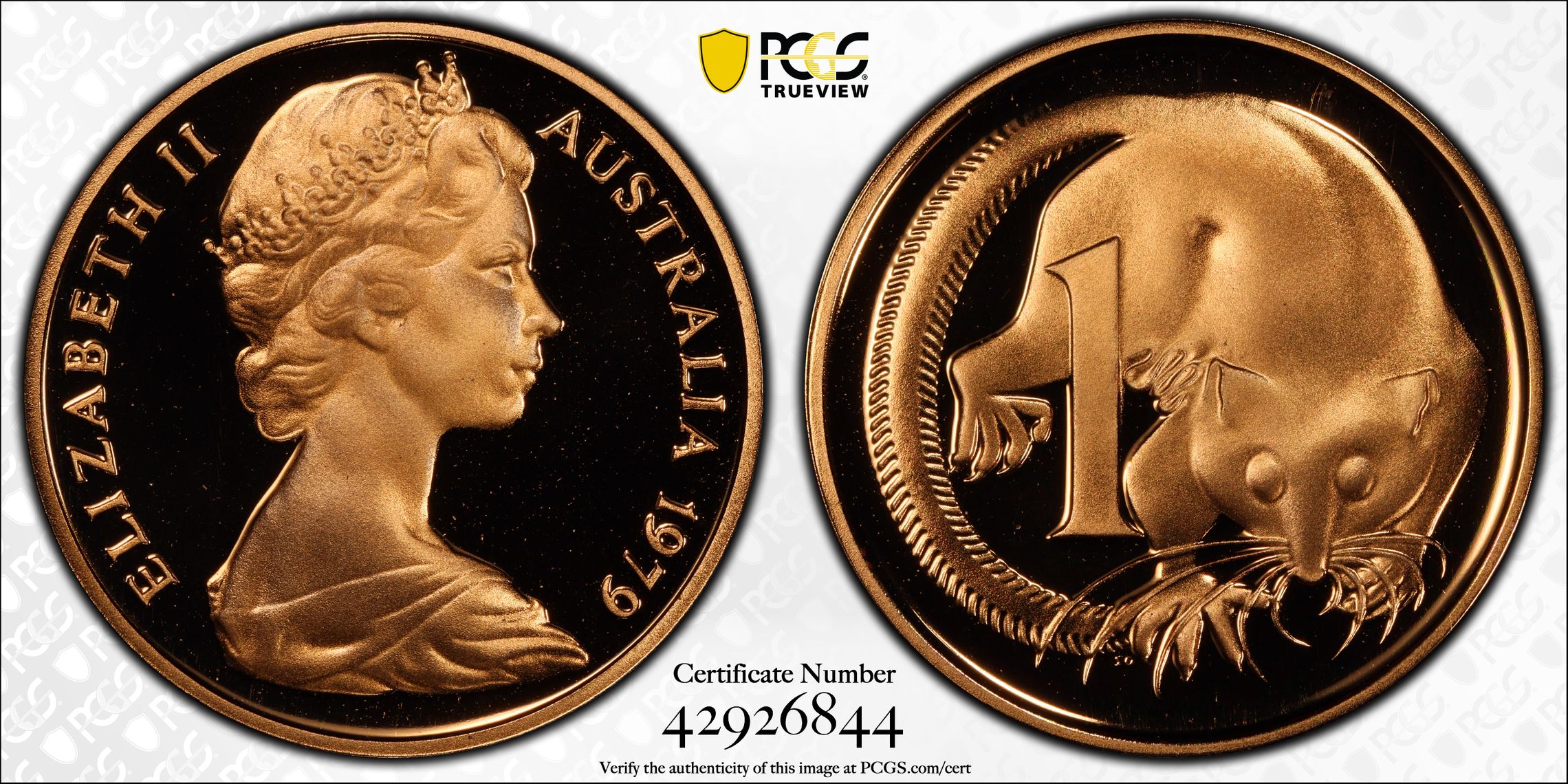 One Cent, 1979, Pcgs Pr69dcam