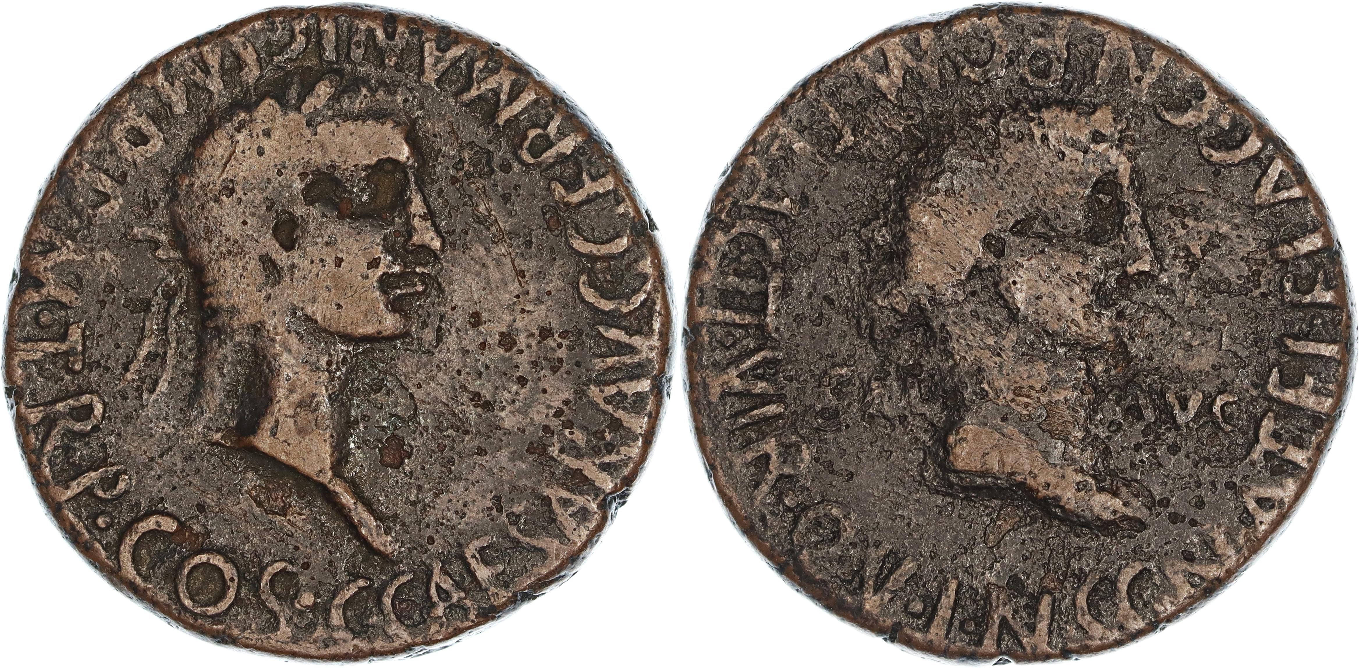 Roman Empire, Gaius (Caligula), Æ Unit, 39-41 AD, nF