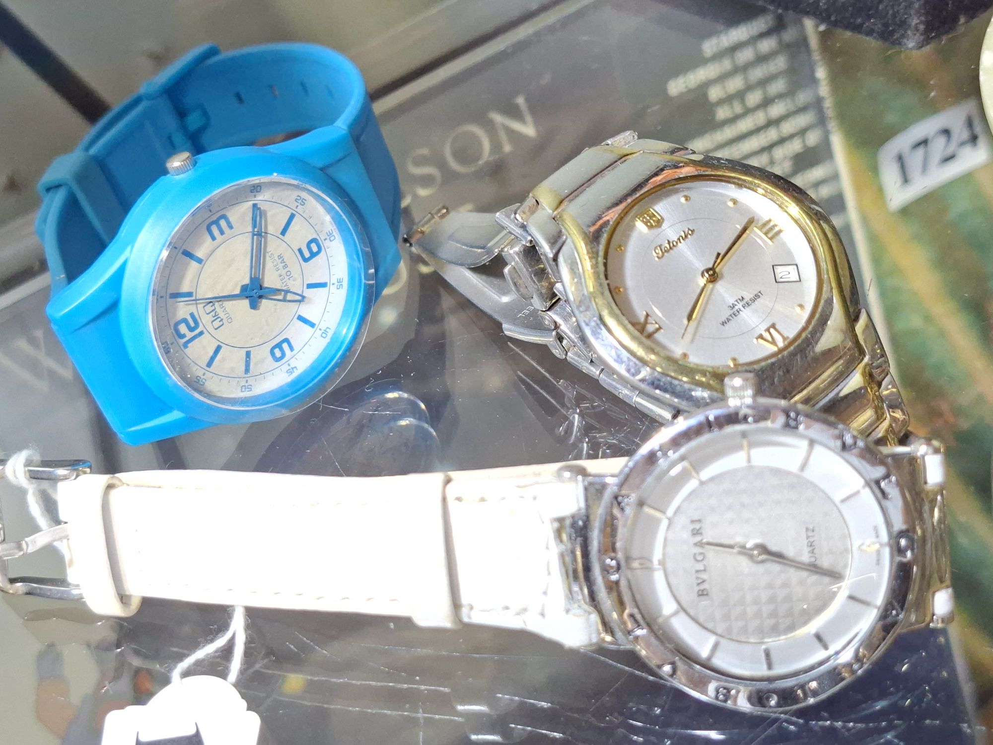 THREE WRIST WATCHES INCLUDING BULGARI