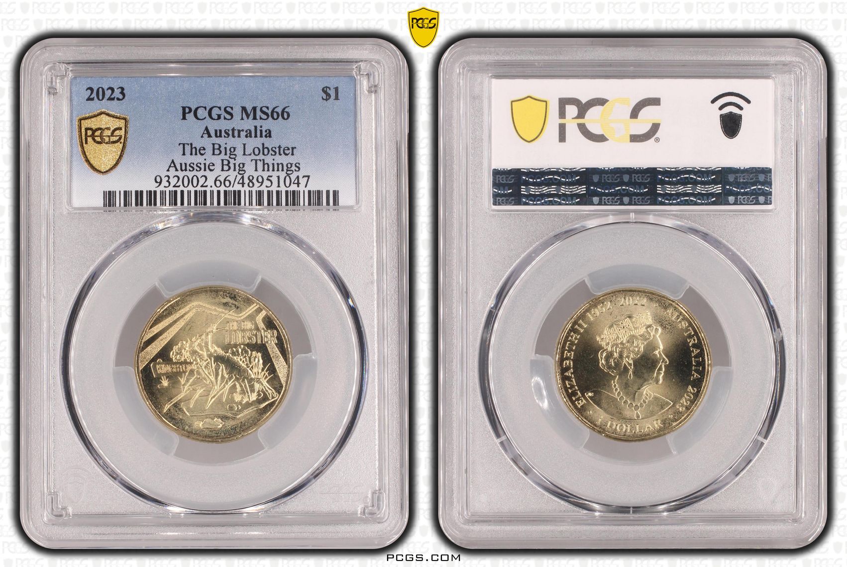 The Big Lobster Aussie Big Things, One Dollar, 2023, PCGS MS66