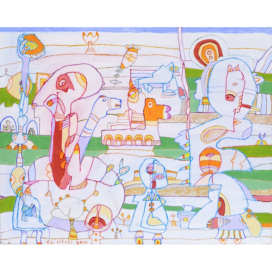 Claude Utley (1955-2021 Washington) 'Untitled 4' 2010 Acrylic on Canvas-16x20'' (SMALL)
