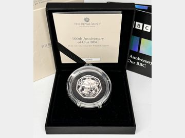 2022 100th ANNIVERSARY OF OUR BBC SILVER PROOF 50 PENCE