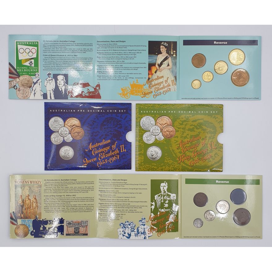 Aus. Pre-Decimal Unc. Sets (x2)