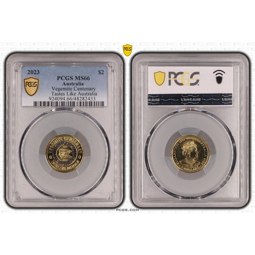 Vegemite Centenary Colorized Tastes Like Australia, Two Dollar, 2023, PCGS MS66