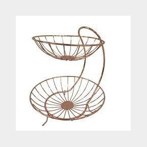 Continenta Homeware Rose Gold Double Fruit Basket.-51460/4002 B4 (S4)