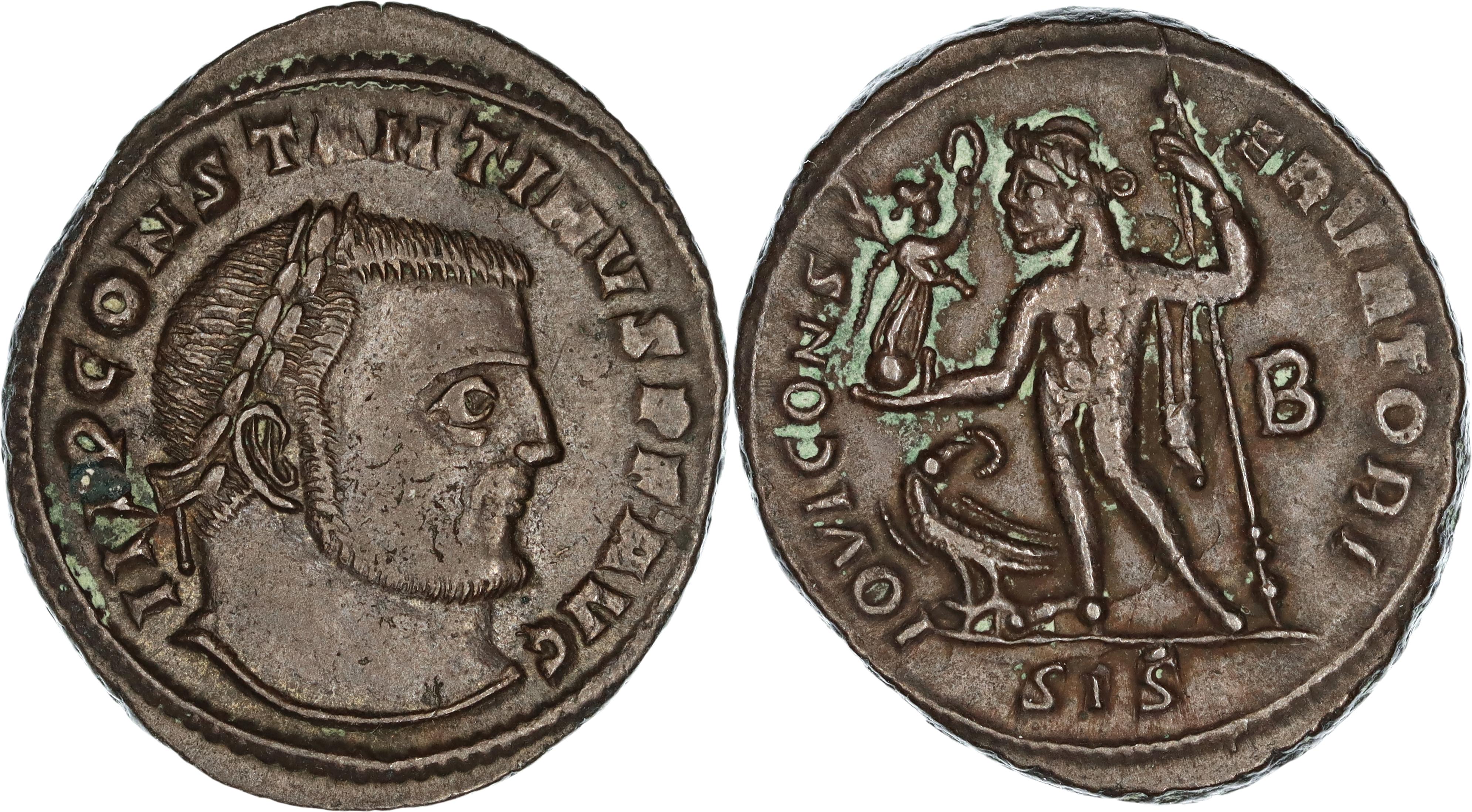 Roman Empire, Constantine I, Æ Follis, 313 AD, nVF-VF