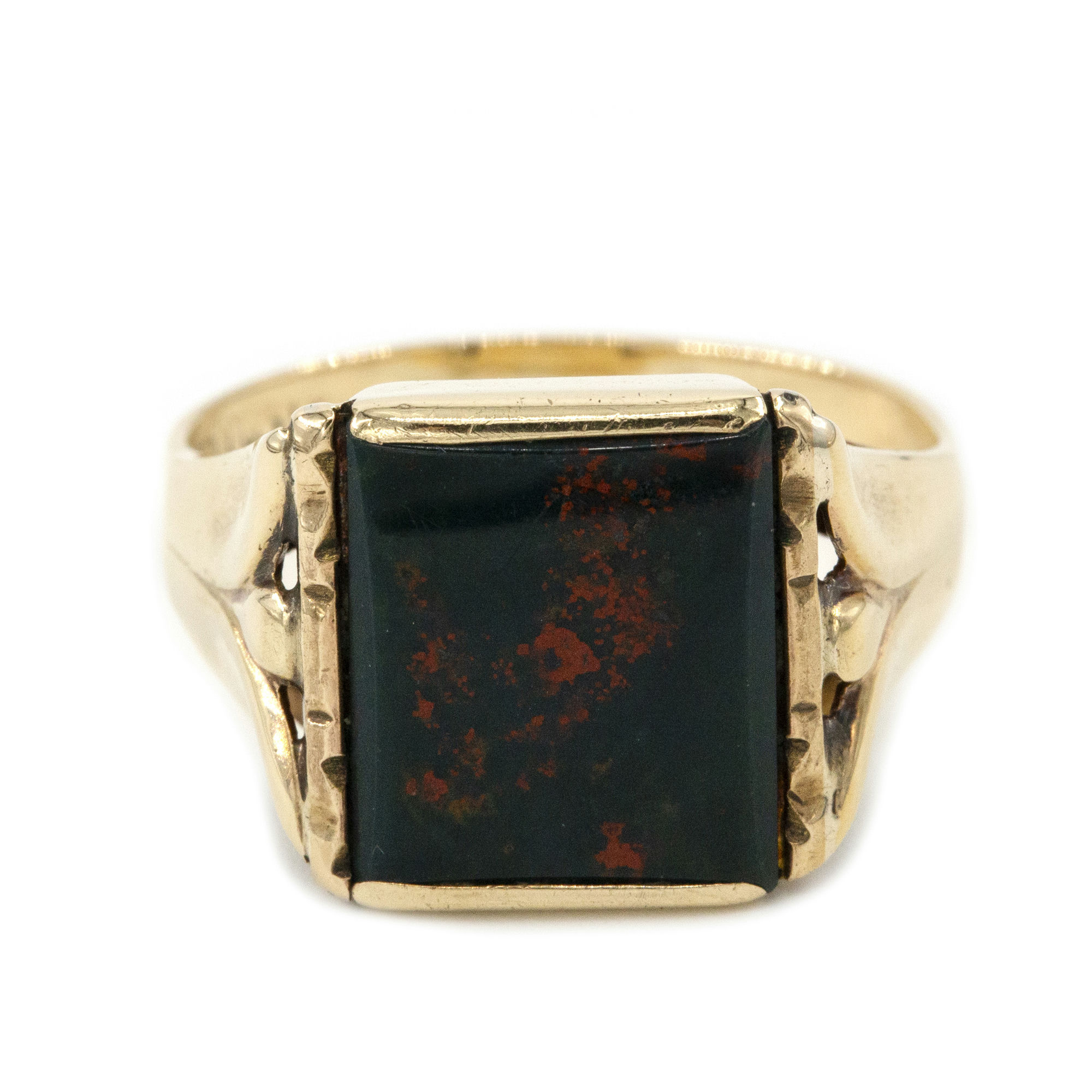 Bloodstone Ring 9ct Gold,