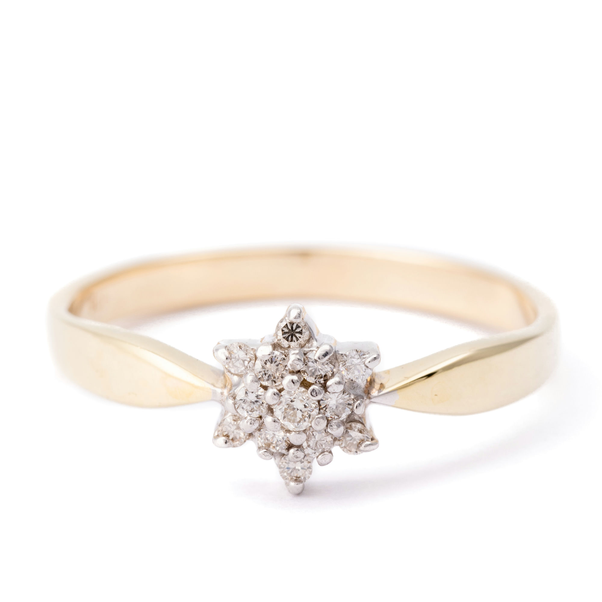 Diamond Ring 9ct Gold, Circa 1990s,