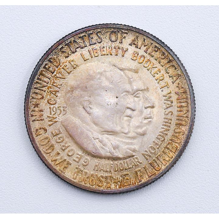 1953 US Booker T. Washington Silver Half Dollar