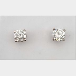 0.500CT DIAMOND STUDS 18CT WHITE GOLD - 51611/99