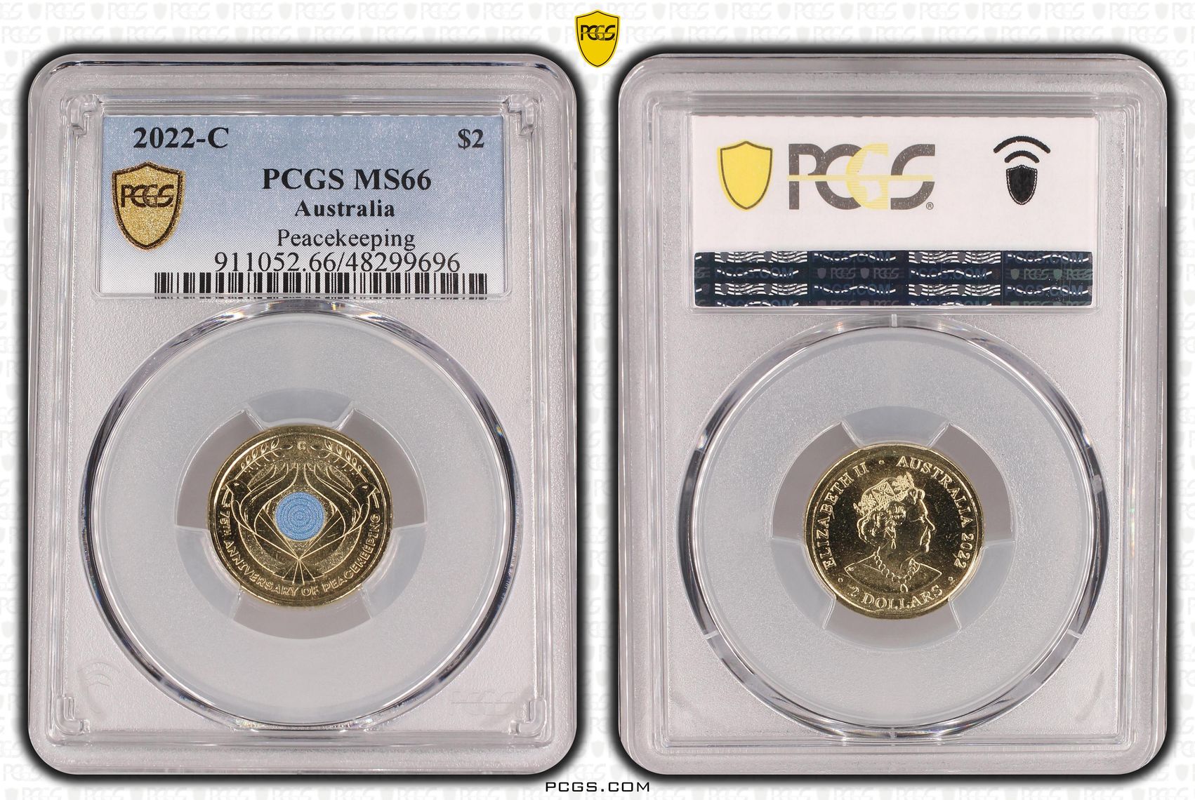 Peacekeeping Colorized , Two Dollar, 2022-C, PCGS MS66
