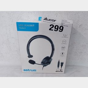 ASTRUM HU620 WIRED USB MONO HEADSET WITH BOOM MIC FOR CHAT AND GAMING - LIGHTWEIGHT SINGLE SIDE USB HEADSET WITH FLEX MIC IN-WIRE