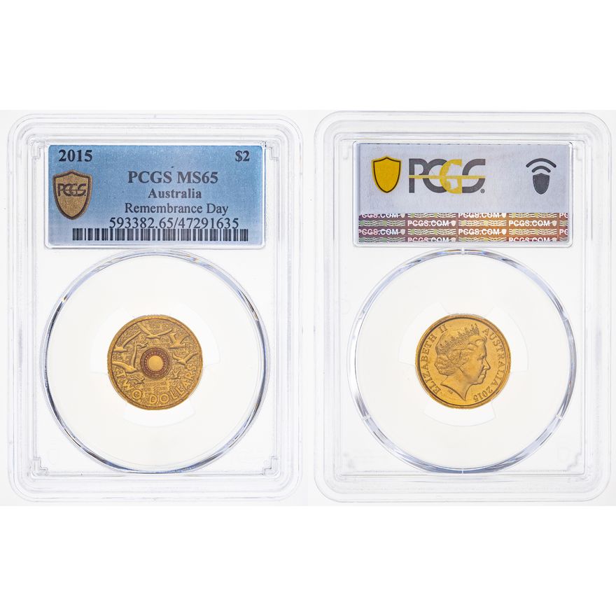 Remembrance Day-In Flanders Fields, Two Dollar, 2015, PCGS MS 65