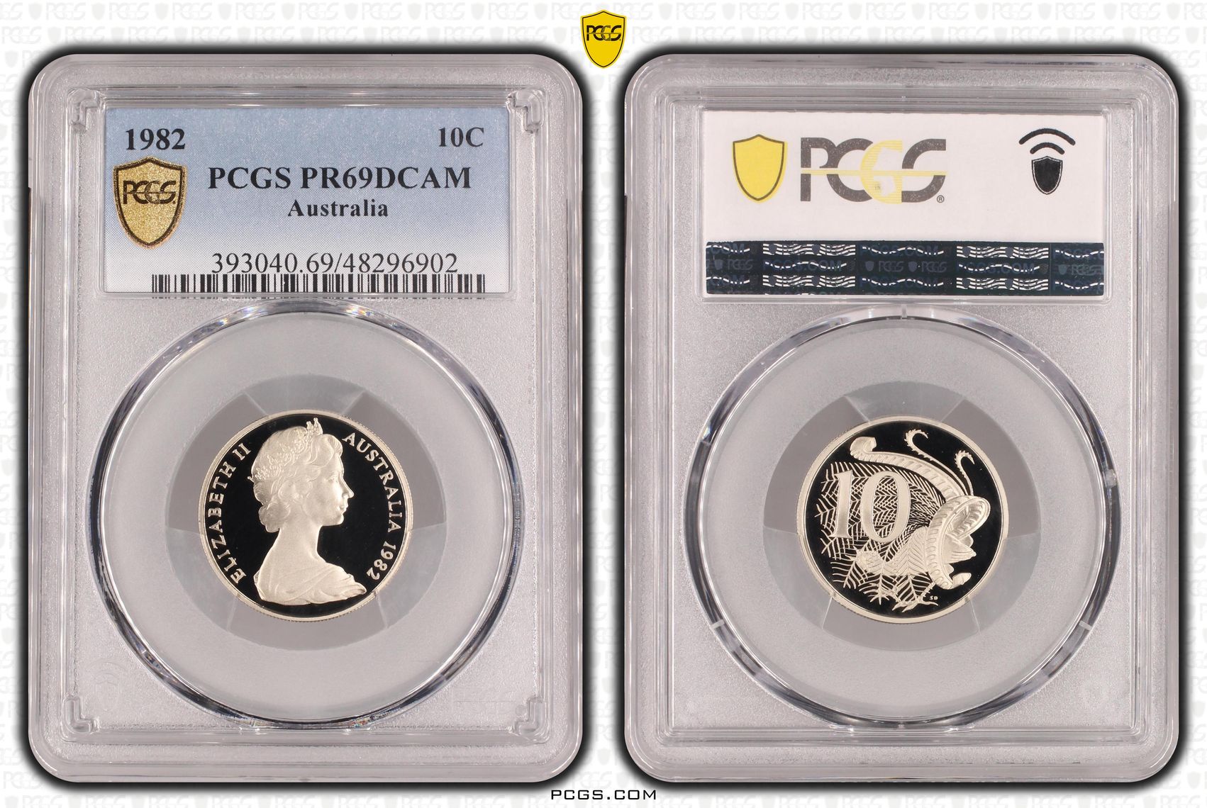 , Ten Cent, 1982, Pcgs Pr69dcam