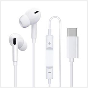Type C Earphones / With Microphone White | DEFECTIVE