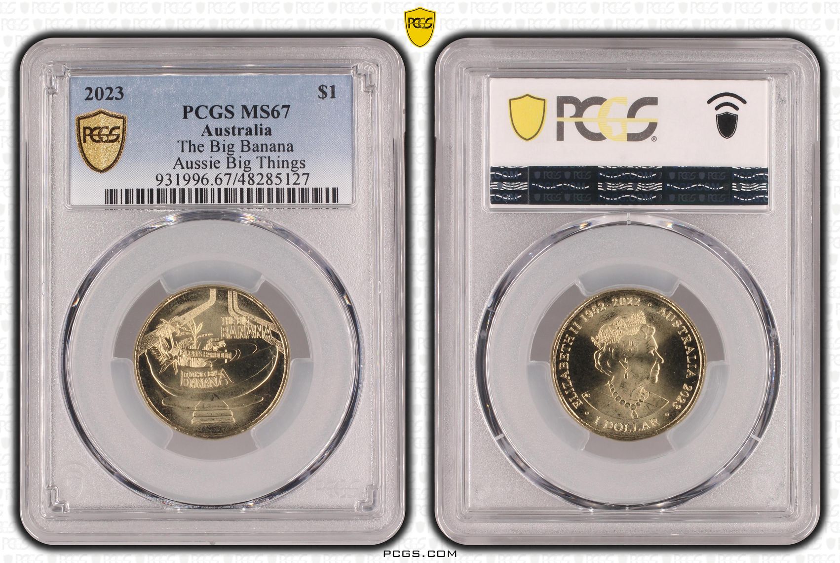 The Big Banana Aussie Big Things , One Dollar, 2023, PCGS MS67