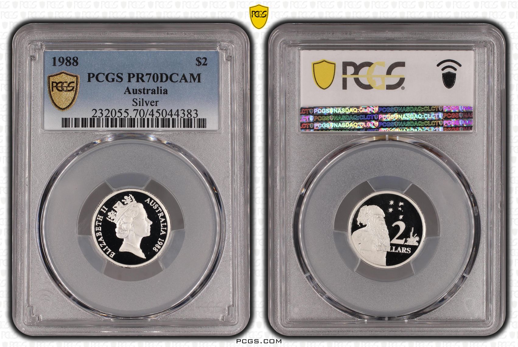 Elizabeth II, Silver, Two Dollar, 1988, PCGS PR 70DCAM