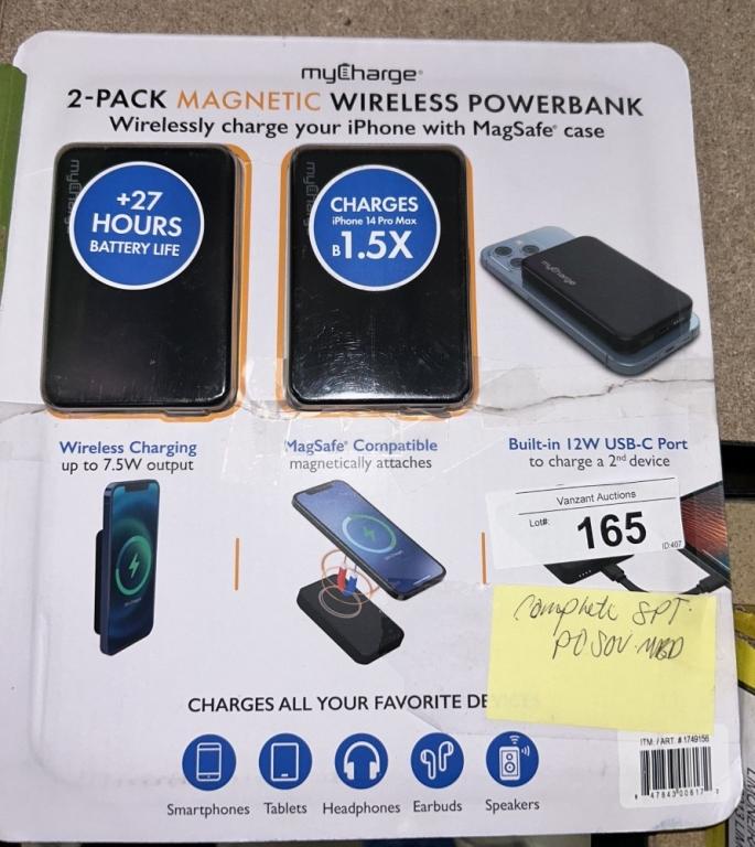 MyCharge 5000 mAh Wireless Powerbank, 2 Pack