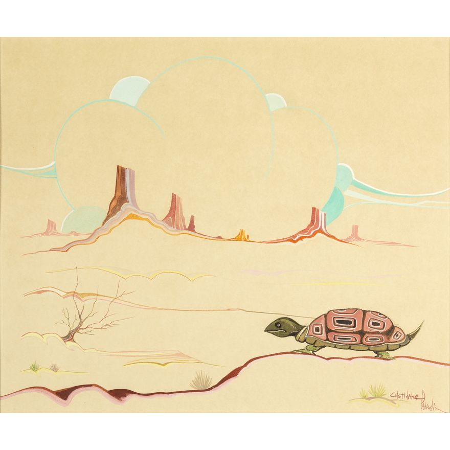 David Chethlahe Paladin (1926-1984): Little Tortoise in the Dream Desert