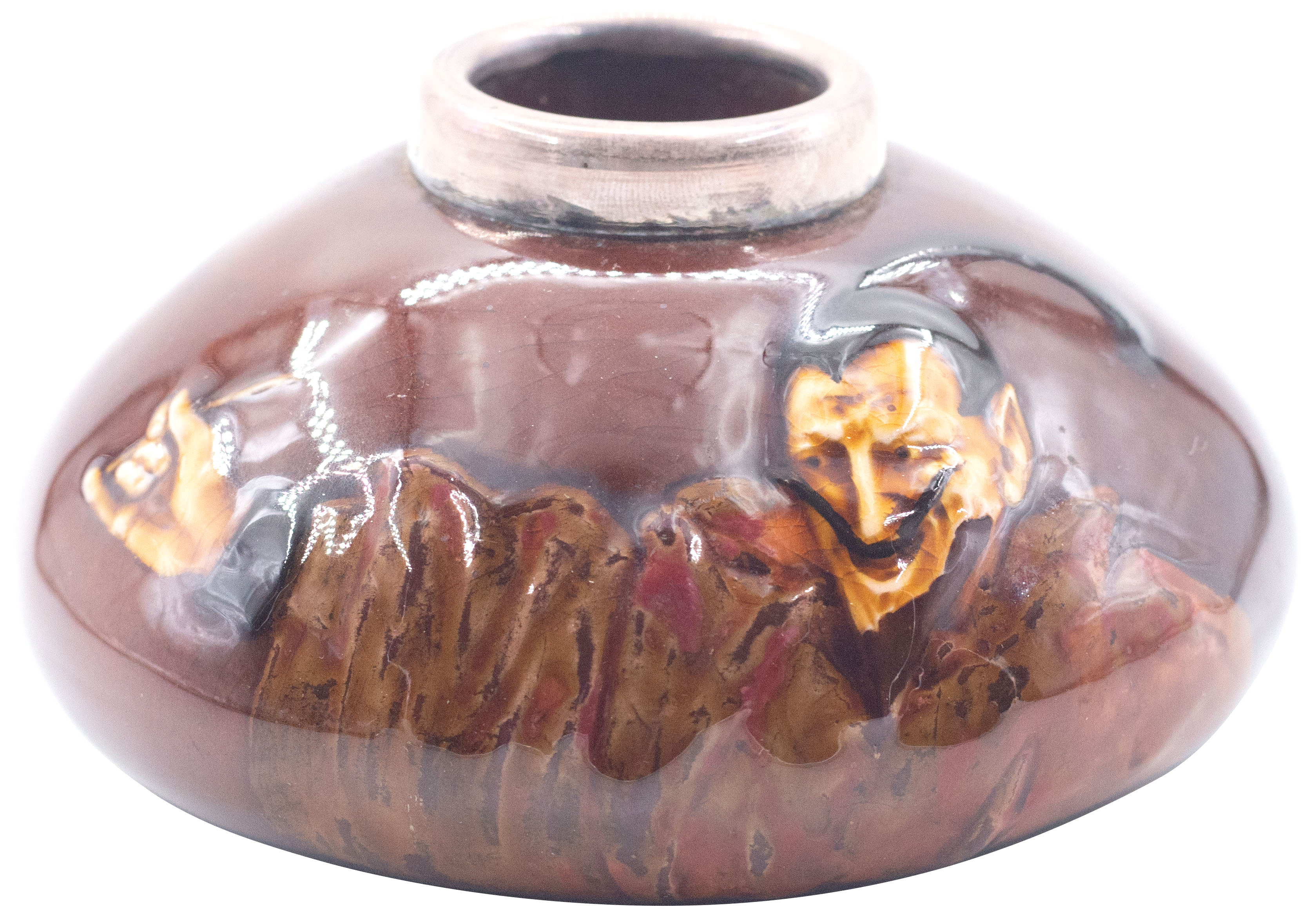 199 · Great Britain, Royal Doulton, Charles Nokes Mephisto Match Holder, c.1908, VGC