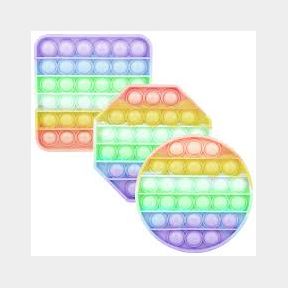 3 Pack Rainbow Pop It Fidget Toys - Bar 9901048471993-51748/4636