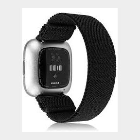 Charcoal Black Scrunchie Fashion Band for Fitbit Versa / Versa 2 / Lite - Bar 9900951370843 - 51748/20003 SN B2 (S7)