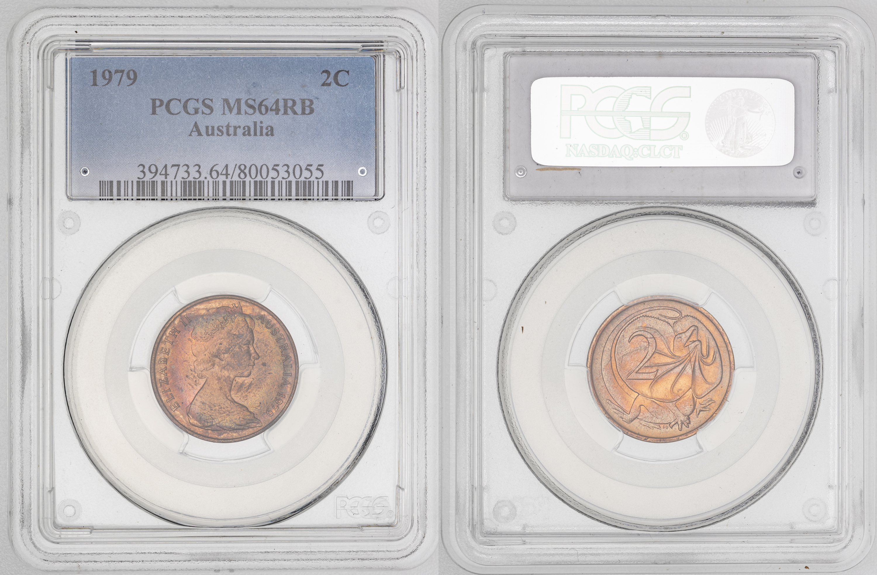 126 · Elizabeth II,   POP 3/0, Two Cent, 1979, PCGS MS64RB