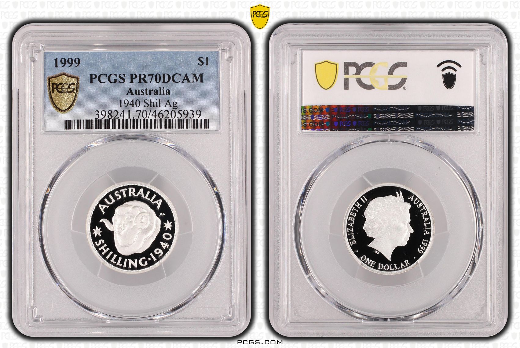 1940 Shil Ag, One Dollar, 1999, PCGS PR70DCAM