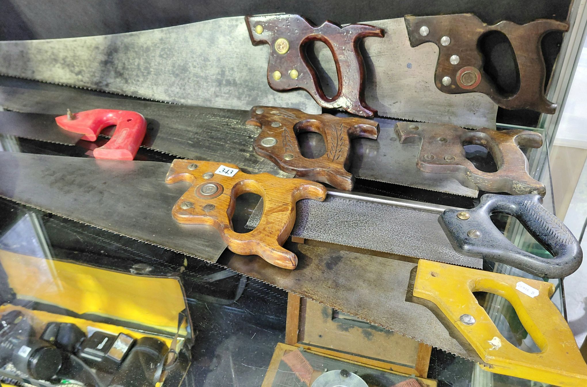 343 · ANTIQUE WOOD SAWS