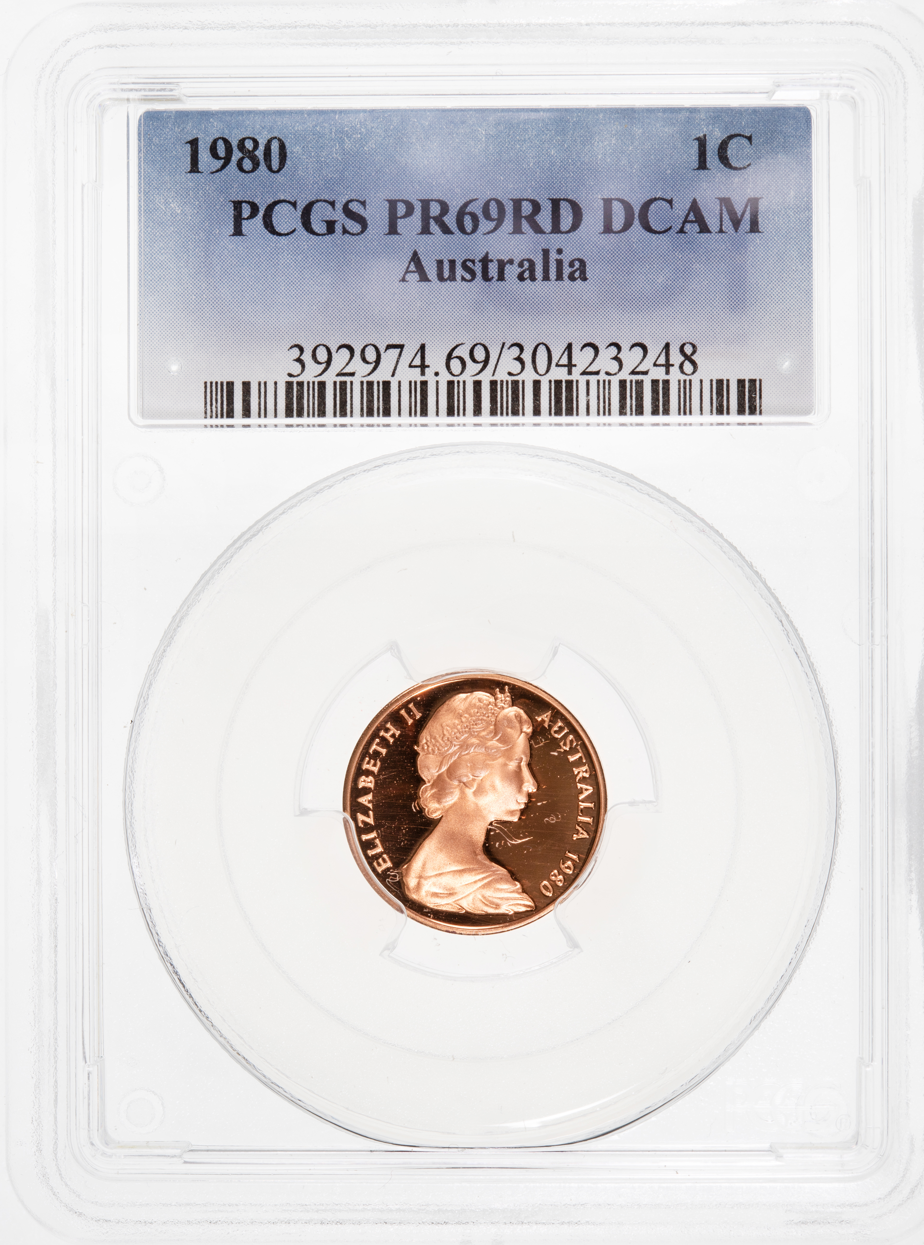 One Cent, 1980, Pcgs Pr69dcam