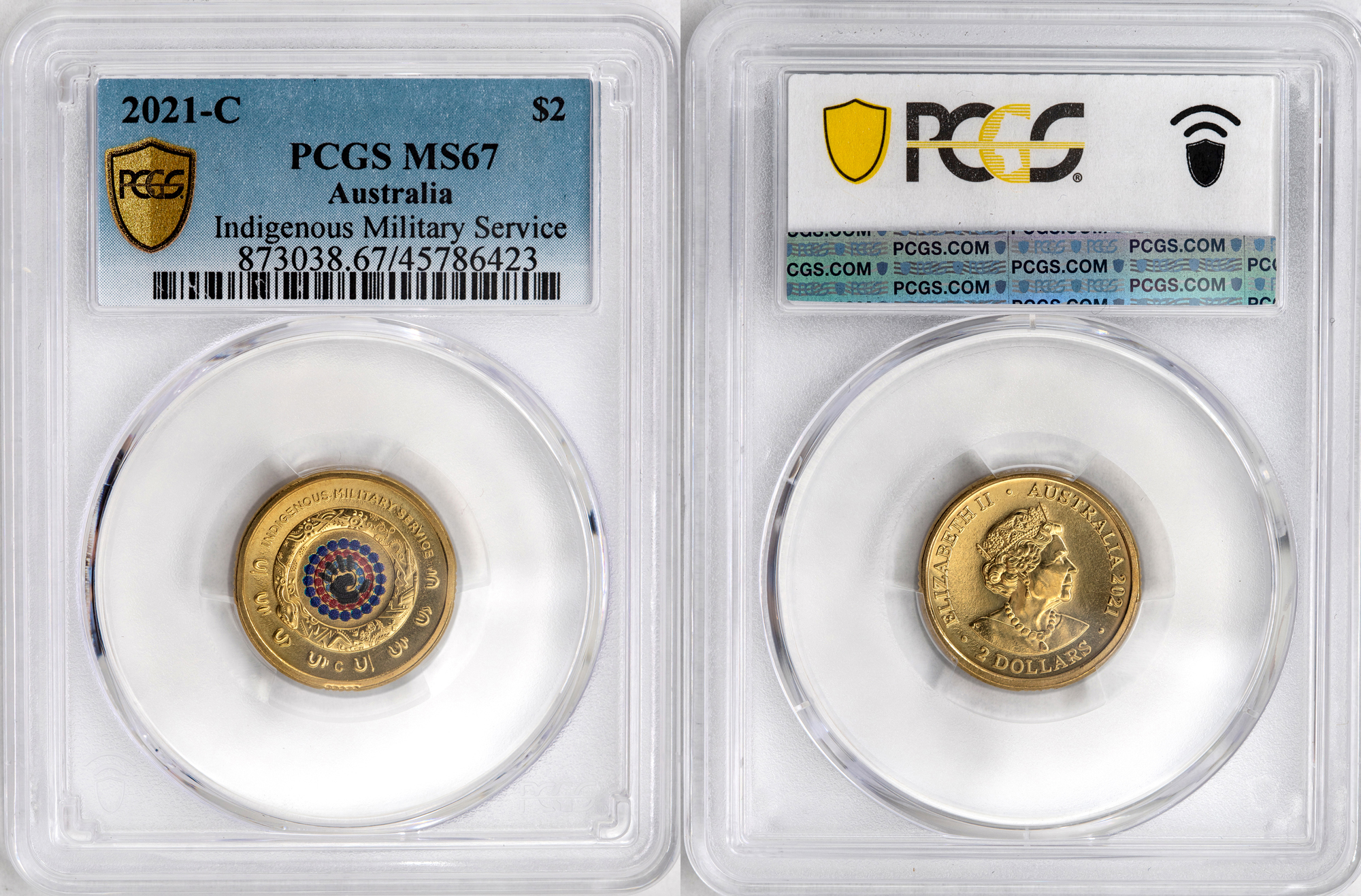 Elizabeth II, Indigenous Military Service, Two Dollar, 2021-C, PCGS MS 67