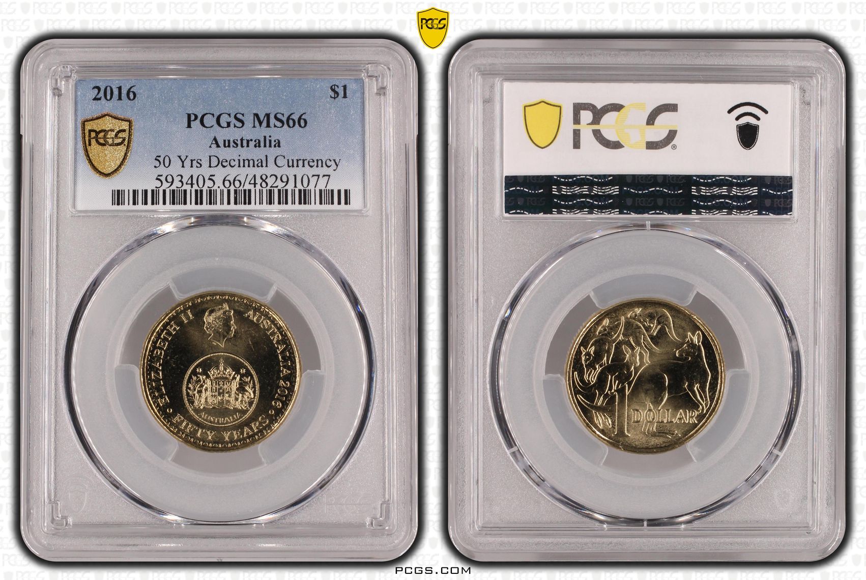 50 Yrs Decimal Currency, One Dollar, 2016, PCGS MS66
