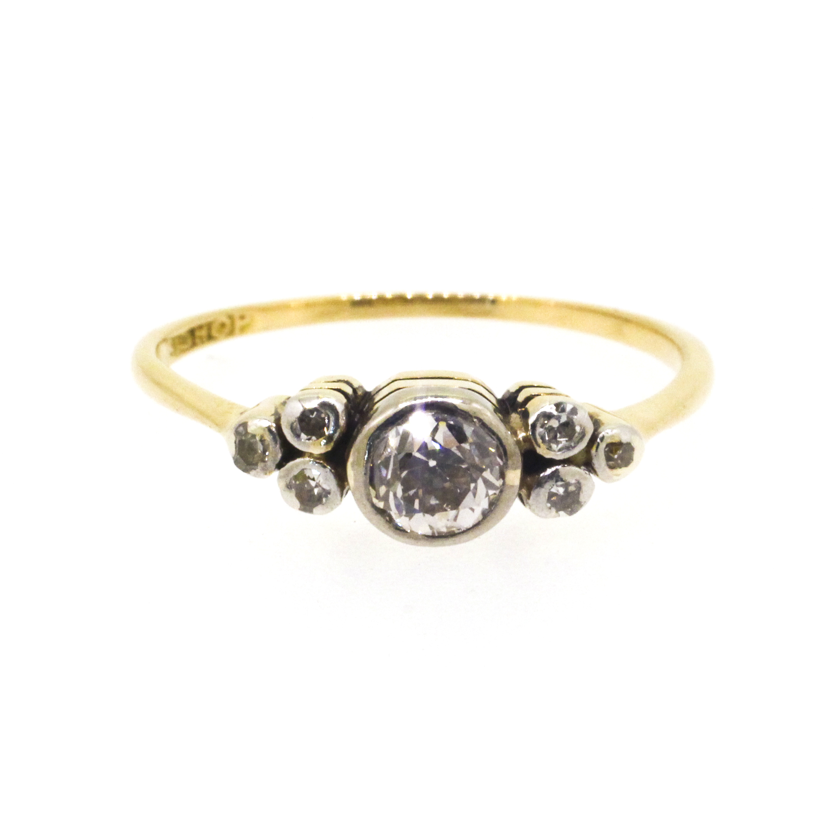 424. · Diamond Antique Style Ring 1.73g