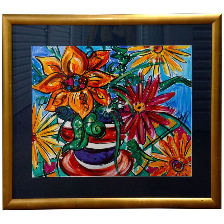 Kendall Perkins-Brakels, 'Dazzling Sunflowers',