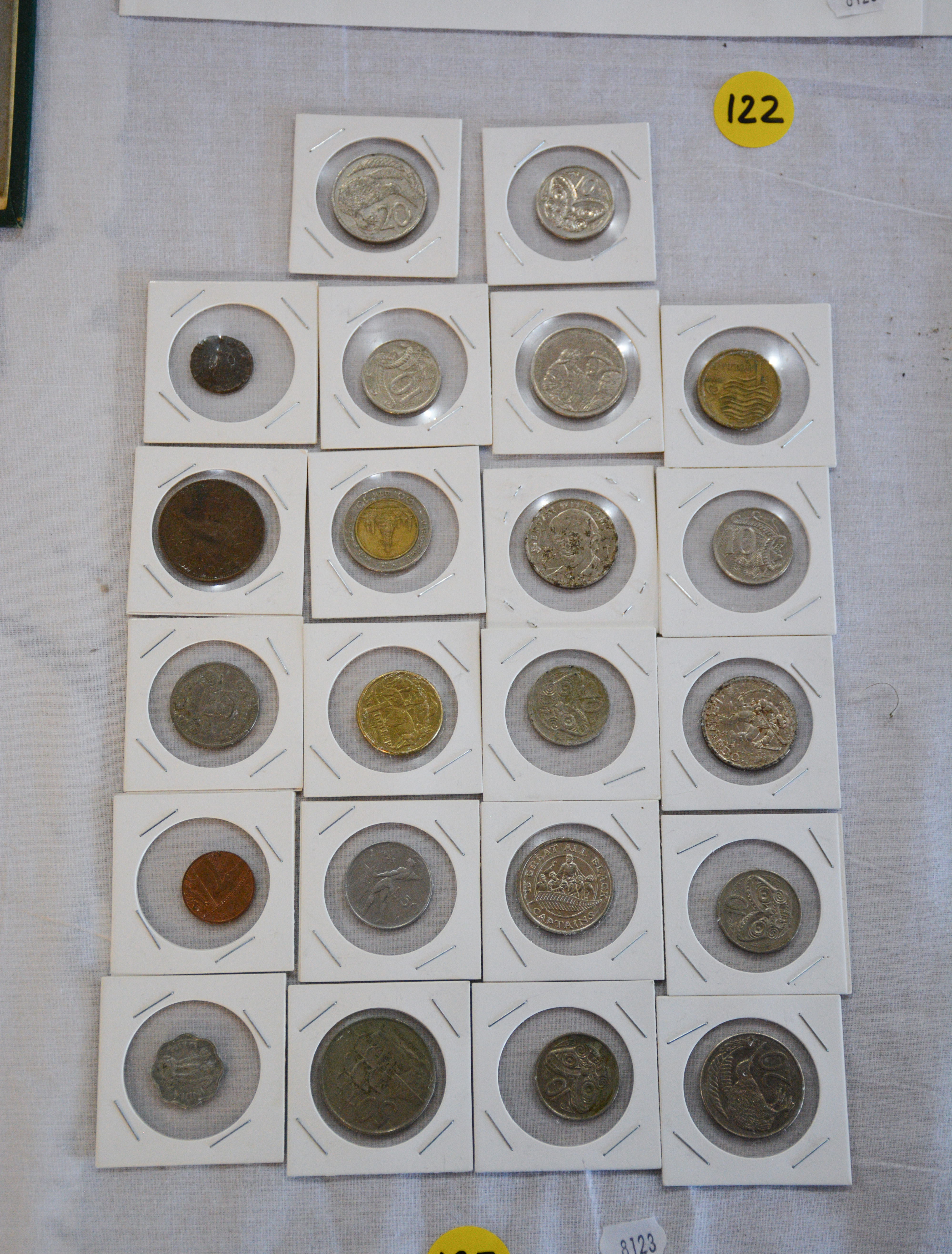 Coins x 22 — sold at auction in New Zealand for $20