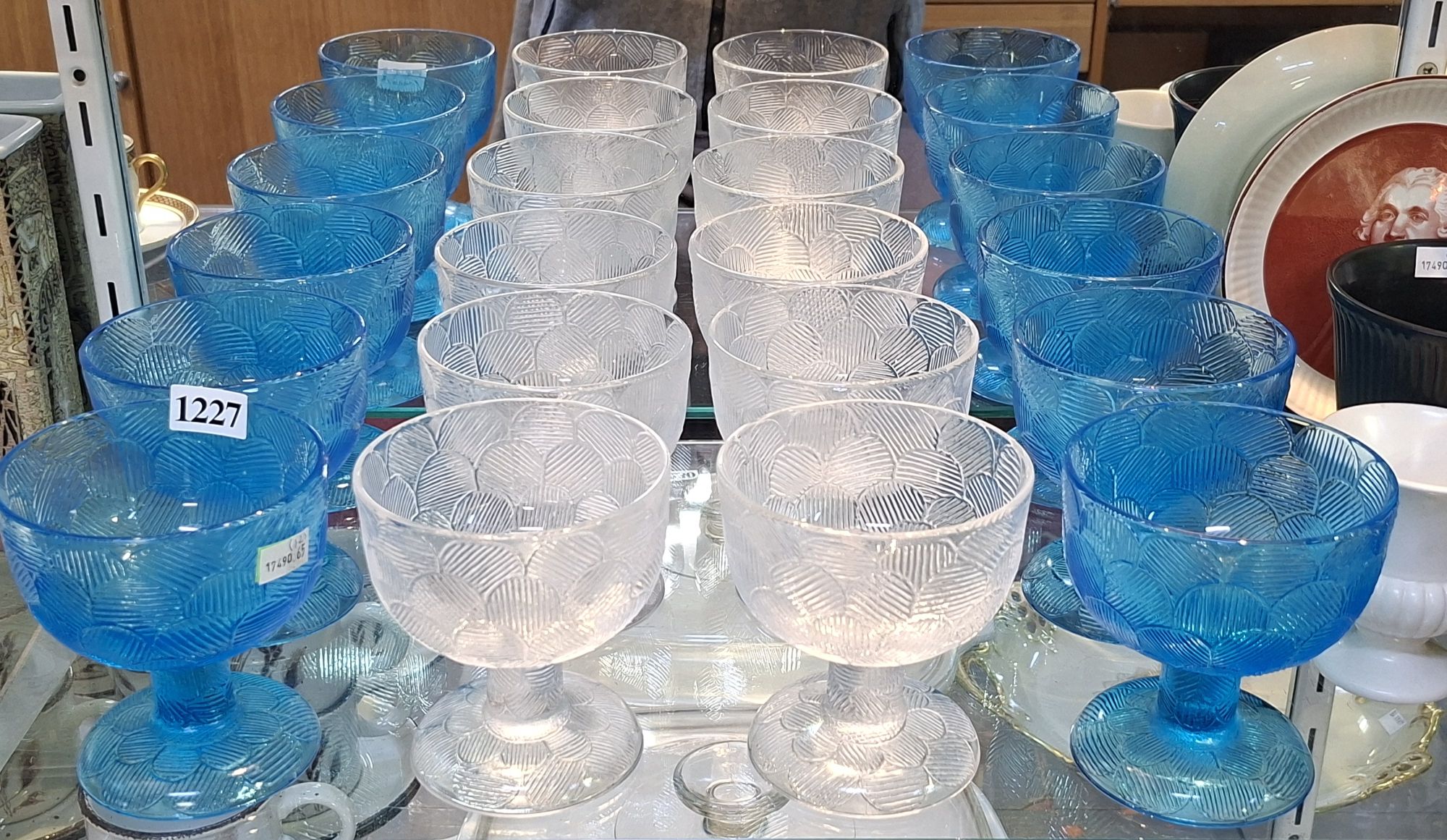 1227 · IITTALA PRESSED GLASS COMPORT SETS
