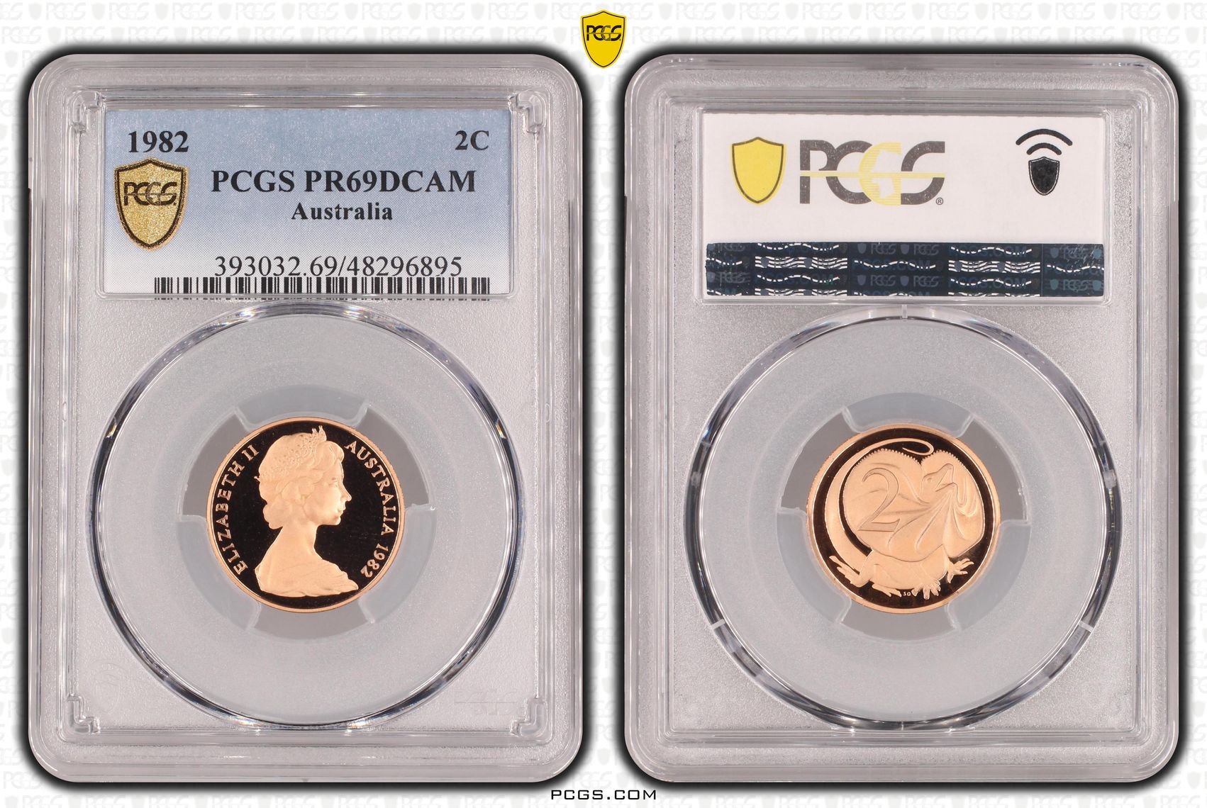 Elizabeth II, Two Cent, 1982, PCGS PR69DCAM
