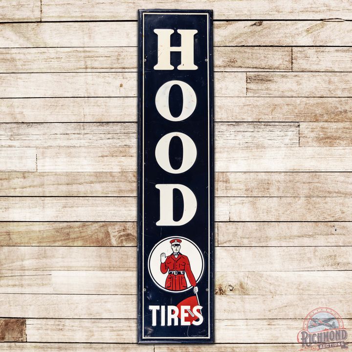 Hood Tires Embossed SST Sign w/ Flagman Logo
