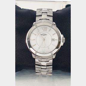 MENS ROTARY WATCH WITH DATE FUNCTION STAINLESS STEEL WATER PROOF 40MM FACE - 51929/3362