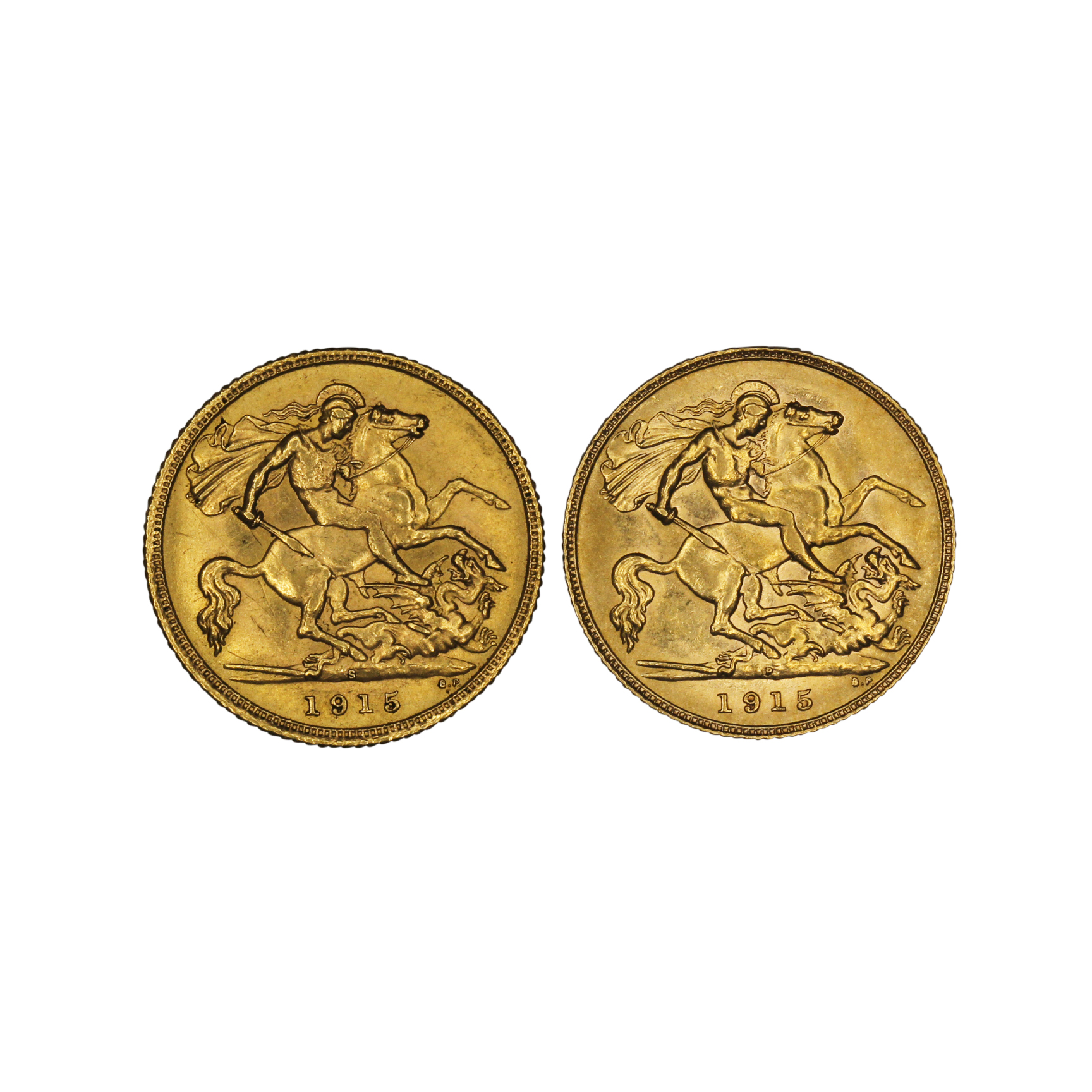 1282. · Group, George V, Half Sovereign, UNC