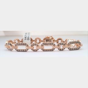 14CT ROSE GOLD BRACELET WITH 3CT DIAMONDS COLOUR KL CLARITY SI - 51611/88