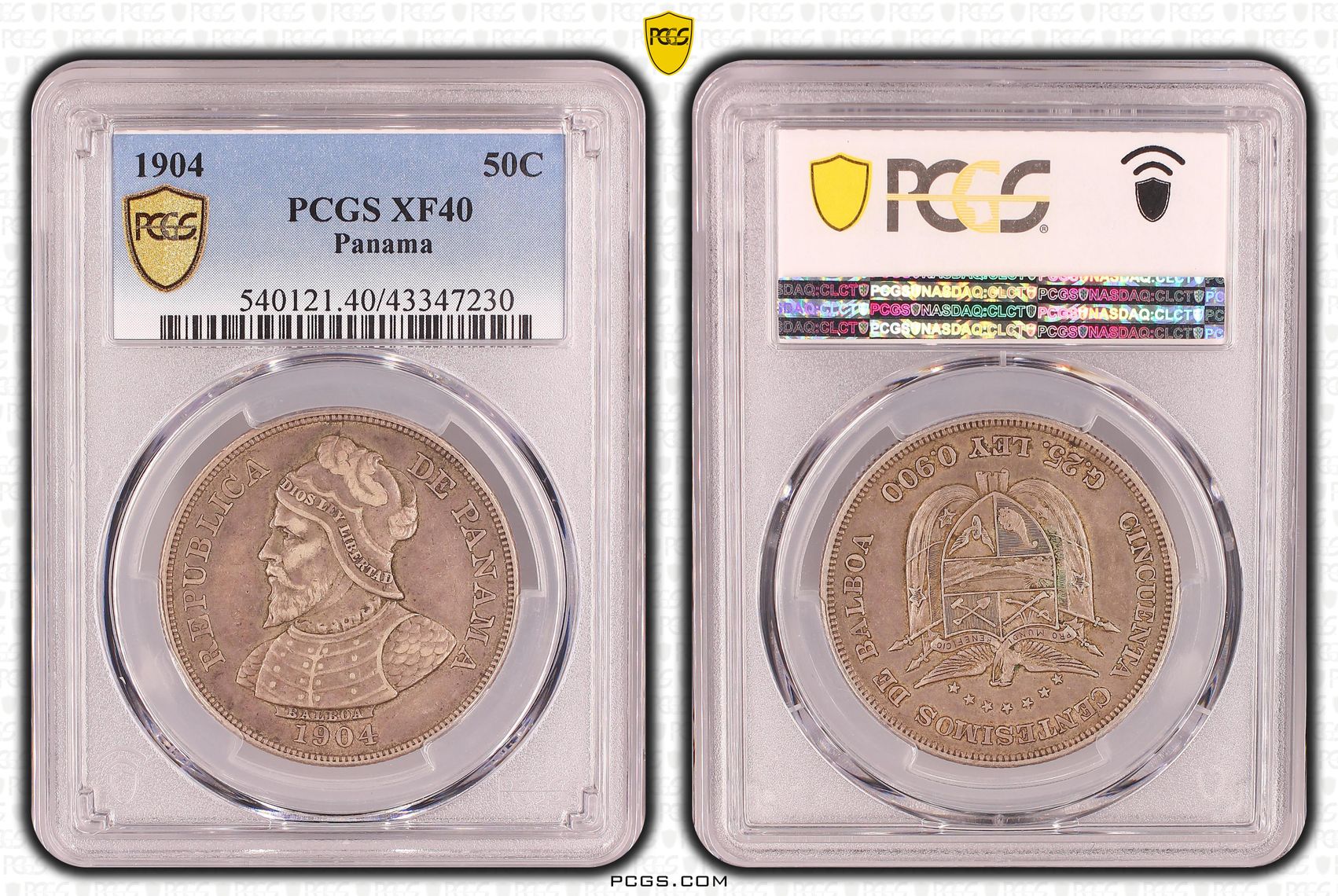 Panama, Fifty Cent, 1904, PCGS XF40