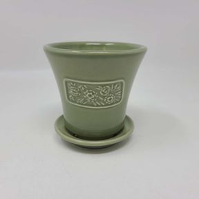 Longaberger Collectors Club May Series Sage Green Peony Pot #3