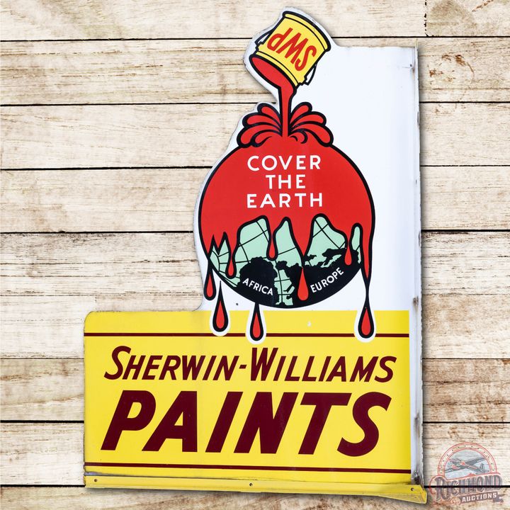 4' Sherwin-Williams Paints Porcelain Flange Sign TAC 8.5