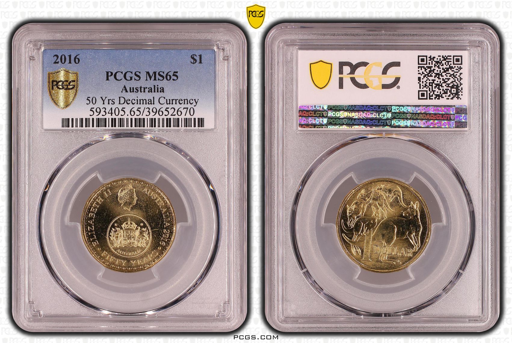 50 Yrs Decimal Currency, One Dollar, 2016, PCGS MS65