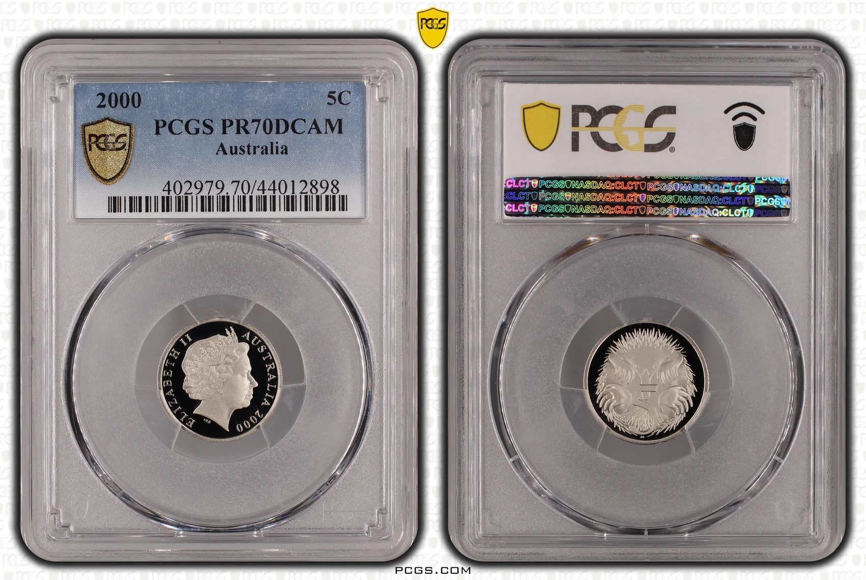 2000 Australia Five Cent, 5c PCGS - PR70DCAM POP 67/0 -898