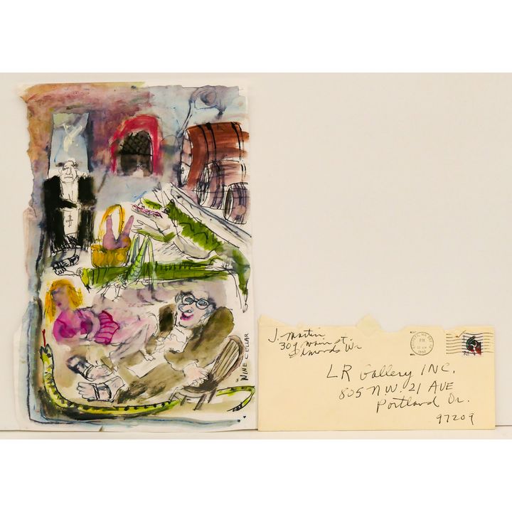 James Martin ''Wine Cellar'' Tempera on Paper