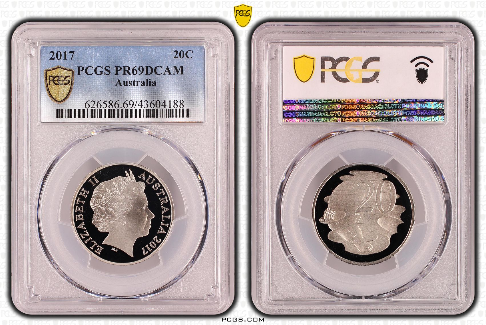 Twenty Cent, 2017, PCGS PR69DCAM