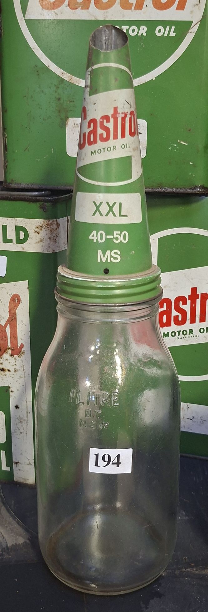 Castrol Oil Bottle And Pourer