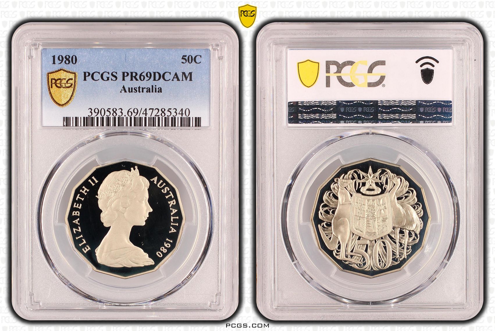 Elizabeth II, Fifty Cent, 1980, PCGS PR69DCAM